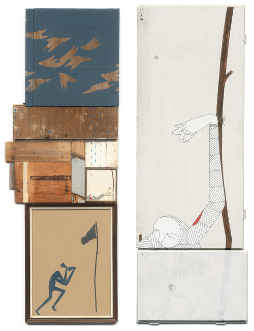 darksilenceinsuburbia:  Know Hope. Feebled (with Humbled Hearts but Unable Limbs), 2010. Mixed media, 100 x 100 cm. The Process of Believing and Unbelieving, 2012. Oil, acrylic and mixed media on wood, 182 x 140 cm.   