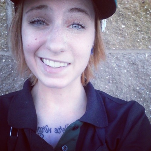 I can see it in your eyes, I can feel it in my bones #girl #selfie #work #thuggin #smokebreak