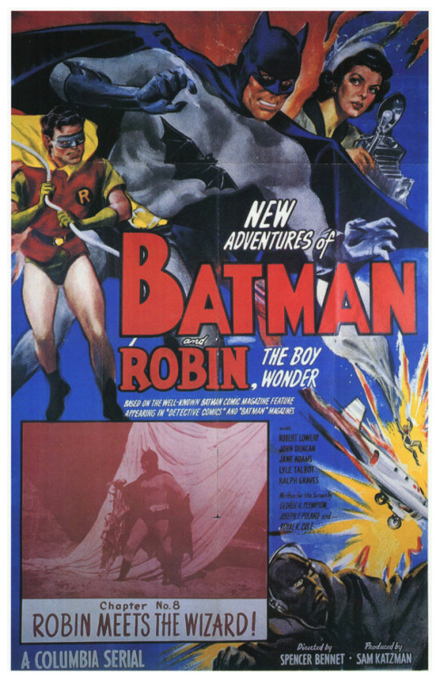 Posters and Lobby Cards for “NEW ADVENTURES OF BATMAN AND ROBIN” serials from Columbia Pictures. (19