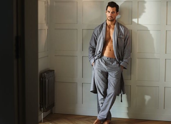 dornanshades:  #DavidGandy APPRECIATION POST - NIGHTGOWN.   can i have him? please?