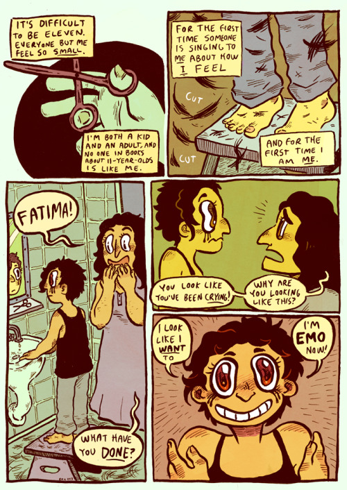 eliasericson:A short comic about a girl, her mother and their different Black clothes. I made this