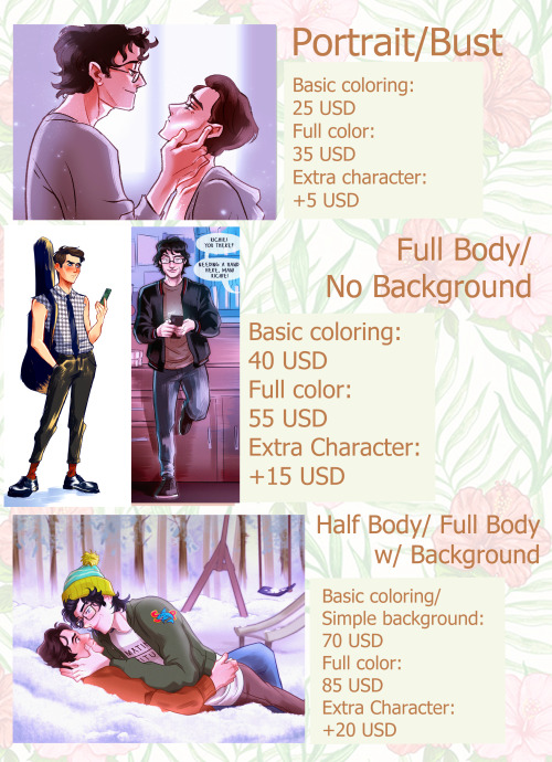 Hey guys, long time no see, but I’m opening commissions because I moved to a new place and I n