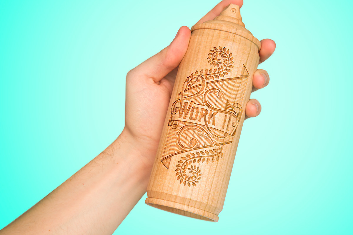 betype:    Wooden spray cans 2015 by  z i c s /  Malet Thibaut