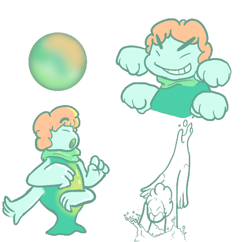 some quick things for my character randallthat thing in the corner is him rolled up into a ball