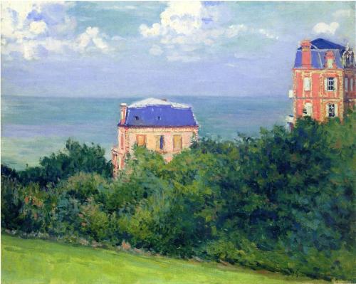 Villas paintings Gustave Caillebotte &hellip;.ImpressionismVillers-sur-Mer  1880.Villas at Villers S