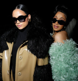 celebsofcolor:  Kehlani and Cardi B attend the Marc Jacobs Fall 2018 Show at Park Avenue Armory on February 14, 2018 in New York City.