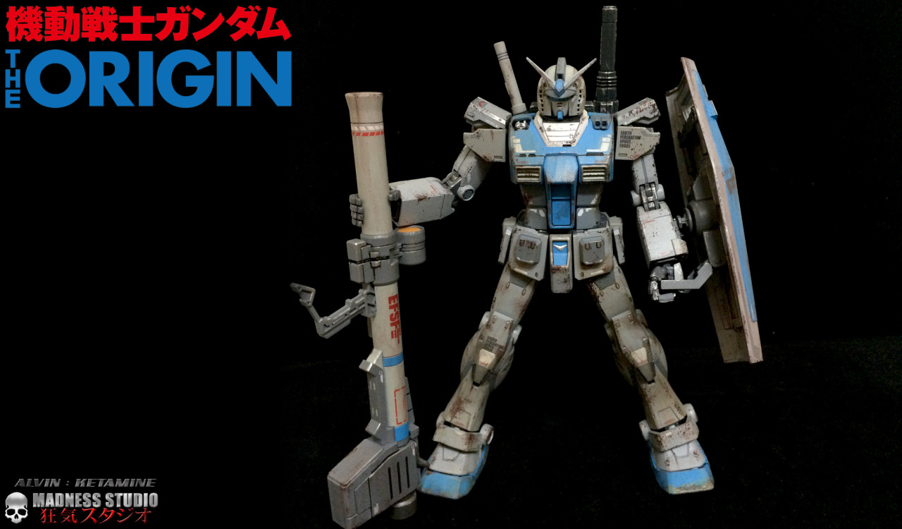 gunjap:  ALVIN:KETAMINE’s MG 1/100 RX-78-2 Gundam “The Origin” Custom Paint,