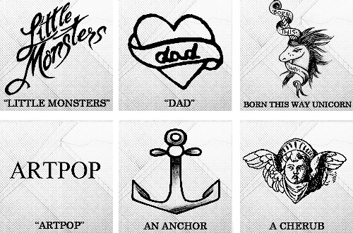 artchet:  Lady Gaga’s tattoos. 