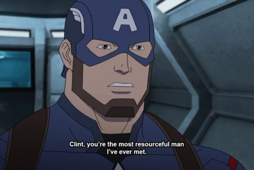 portraitoftheoddity: icoulddthisallday: chiizuburger: Steve reassuring Clint that his place in Aveng