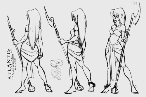 the-disney-elite:   Model sheets for Kida from Disney’s Atlantis: The Lost Empire (2001)