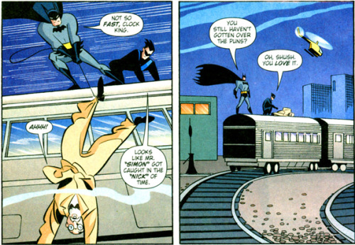 comic-commentary: batman likes bad puns and he cannot lie from Batman Adventures vol. 2 #12