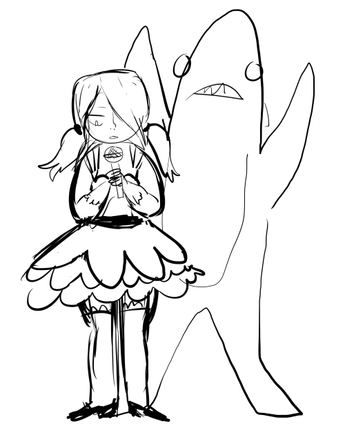 pissfreak:  t2 au where aoyagi is a popstar and teshima is her shark backup dancer