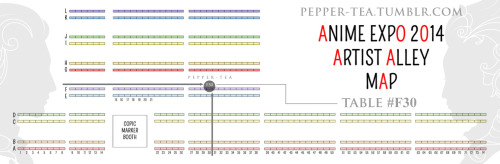  I’ll be at table number F30 at this year’s “Anime Expo 2014” artist alley! I’ll have most of the ar