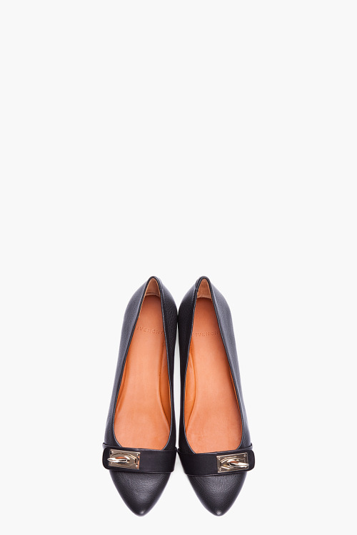 GIVENCHY Black Sharktooth Ballerina Flat Shop here