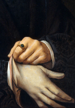 Joos Van Cleve,Portrait Of Joris Jacobs Vezelaer (Detail) 1518.