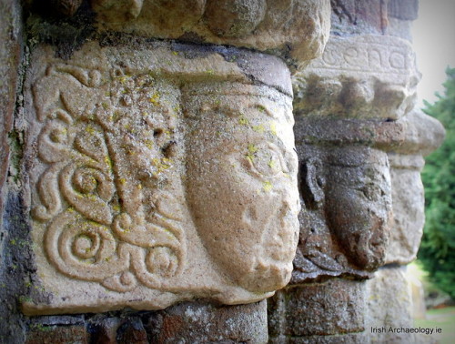 12th century faces…….. they are found adorning a Romanesque doorway at Killeshin churc