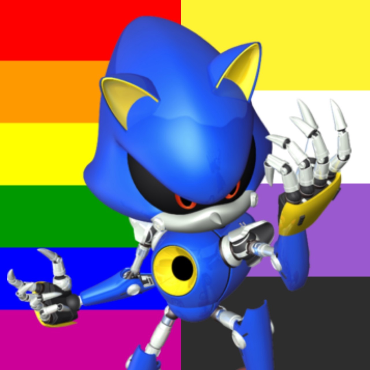 Sorry, we don't make the rules. — Really quick icons for myself! Metal Sonic  is gay