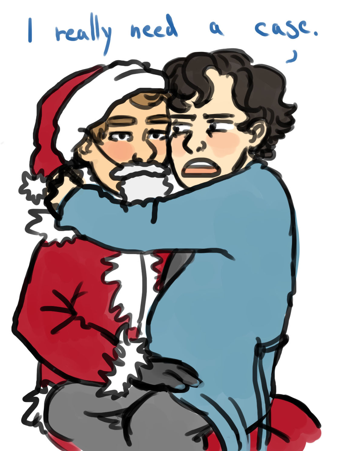shootbadcabbies:  santa baby   Sherlock :&rsquo;)