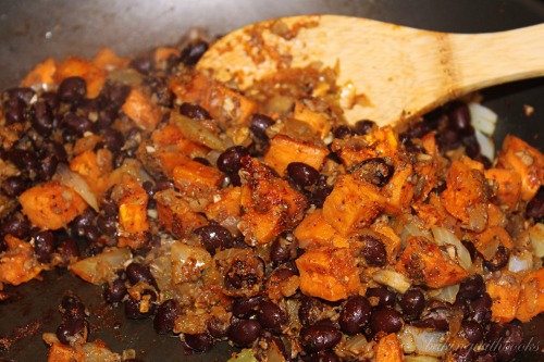 Black Bean, Mushroom &amp; Sweet Potato QuesadillasIngredients 1 can black beans, rinsed&nb