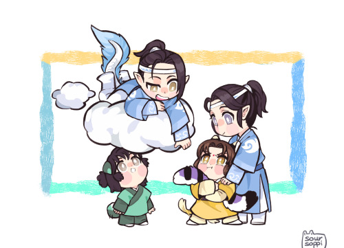 Jin Ling’s comfort tail is under attack!! 舅舅救救旧旧!