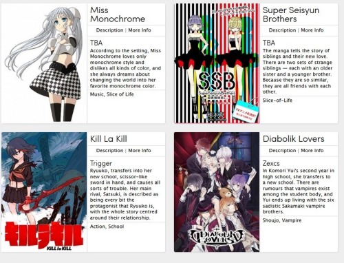 komeweenie:  Fall 2013 Anime 