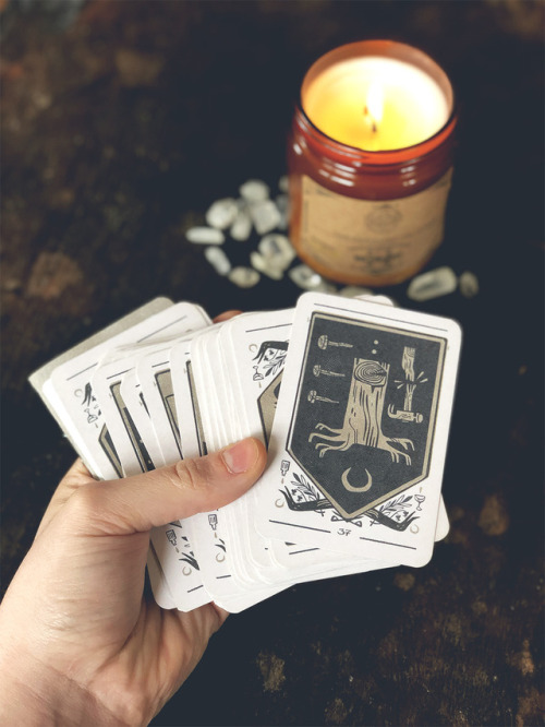 I have new versions of two of my decks in the shop! I was able to print these in color on 120# uncoa