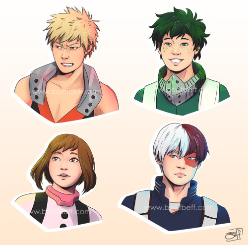 I got more into #MyHeroAcademia recently and I NEEDED to have a go drawing them!