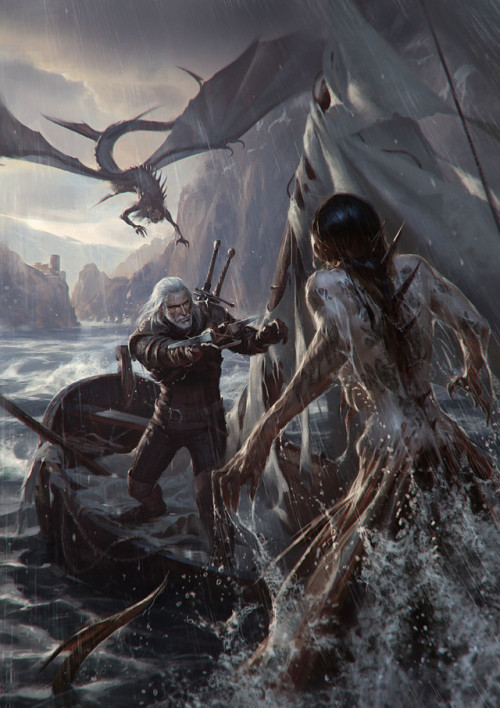 conceptartworld: Check out this promo art for The Witcher 3 by freelance concept artist &amp; il