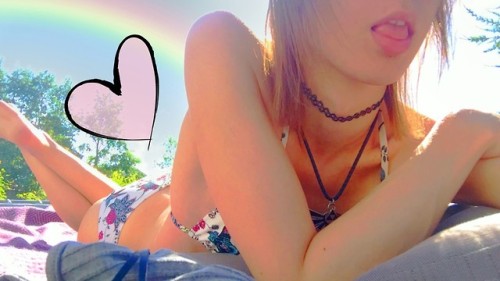 Chilling in the sun on a trampoline~(in just a bikini of course!)Yesterday was so nice, even though 