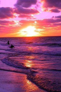 sixpenceee:  Pink sunsets obtained from here.  