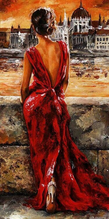 ufukorada:  Lady In red 34 - I love Budapest by Emerico Toth. 