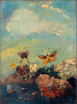 paintingispoetry:  Odilon Redon, Butterflies,