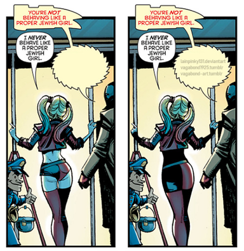 bikiniarmorbattledamage: mistfather: anna-nicholl: vagabond-art: unpopular opinion: harley quinn is 