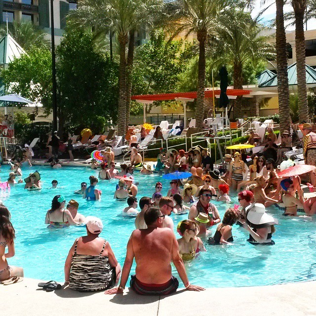 Amazing pool party! #pool #poolparty #burlesque #bhof #bhof2015 #burlesquehalloffame