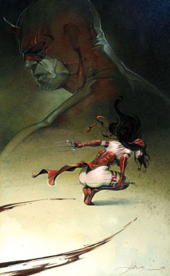 iamgeekroom:  Elektra and Daredevil by Jean Anthony 