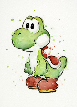 nerdsandgamersftw:  Super Mario Watercolors