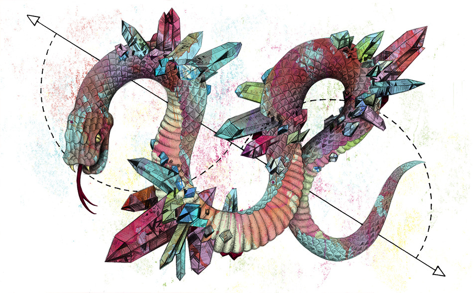 eatsleepdraw:  &ldquo;Snake&rdquo; by Emma Black.Graphite and Digital.http://www.emma-black.com