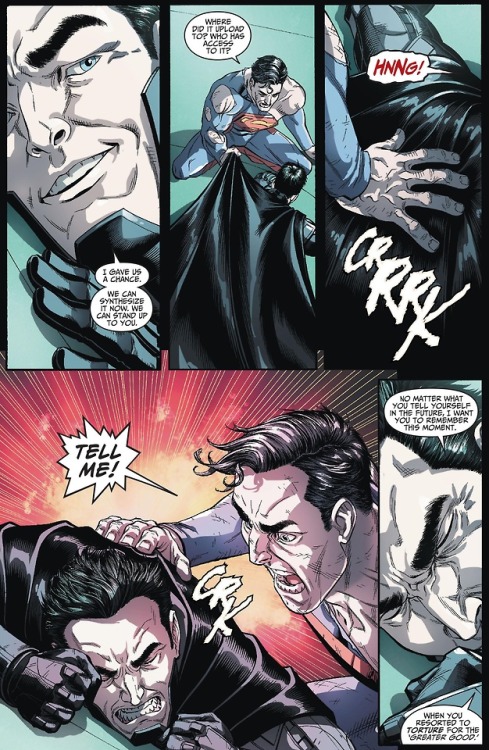 Batman vs. Superman.[from Injustice (2013) #12]