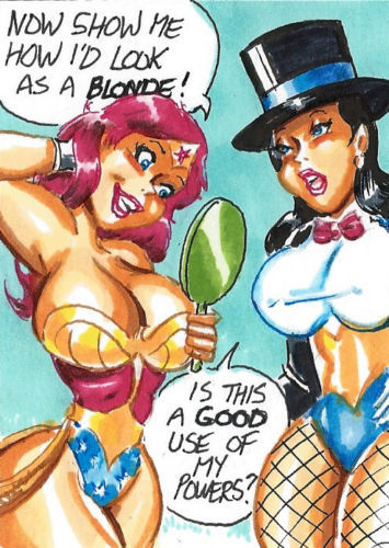 The origin of Blonder Woman.(by Joe Gravel)