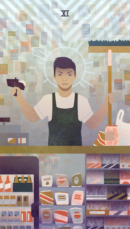 lordofmasks: Asian American Tarot The Daughter • The Hangman • The ShopkeeperThe