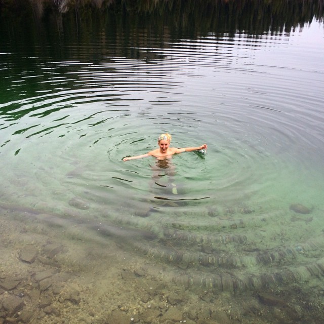 ayearofdeepcreek:  Skinny dipping in 45 degree water while it’s 40 degrees out