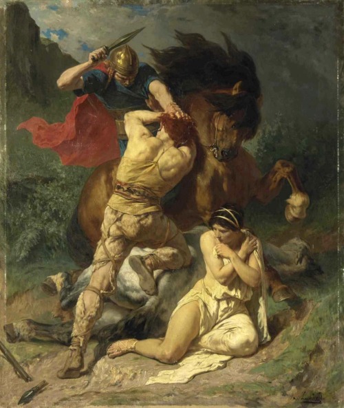 La prisonnière disputée / The disputed prisoner.Oil on Canvas.130.4 x 110.4 cm. (51.18 x 43.30 in.)A