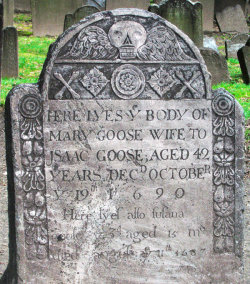 celtic-cat2u:  Mother Goose by Baragog Cranary Burial Ground in Boston, Massachusetts