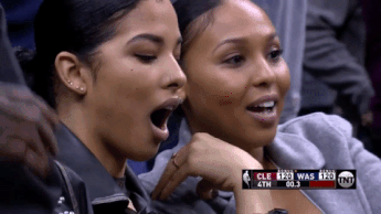 fakewoke:  deonsraw:  mistyprime:  mistyprime:  When you tell your man you’re studying and get the “I see you courtside, have a nice life bitch!” text    lol her friend in the back saying “tell him to fuck off”😂😂  Lmaoo  sick