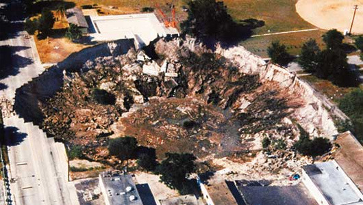 Why sinkholes are eating Florida
Florida sits atop a large number of underground limestone aquifers, and as water flows through the limestone it can form sinkholes.