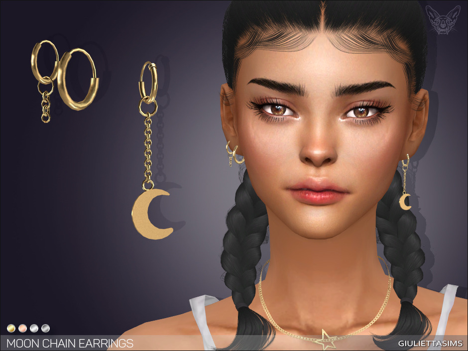 Giulietta Sims — Moon Chain Earrings