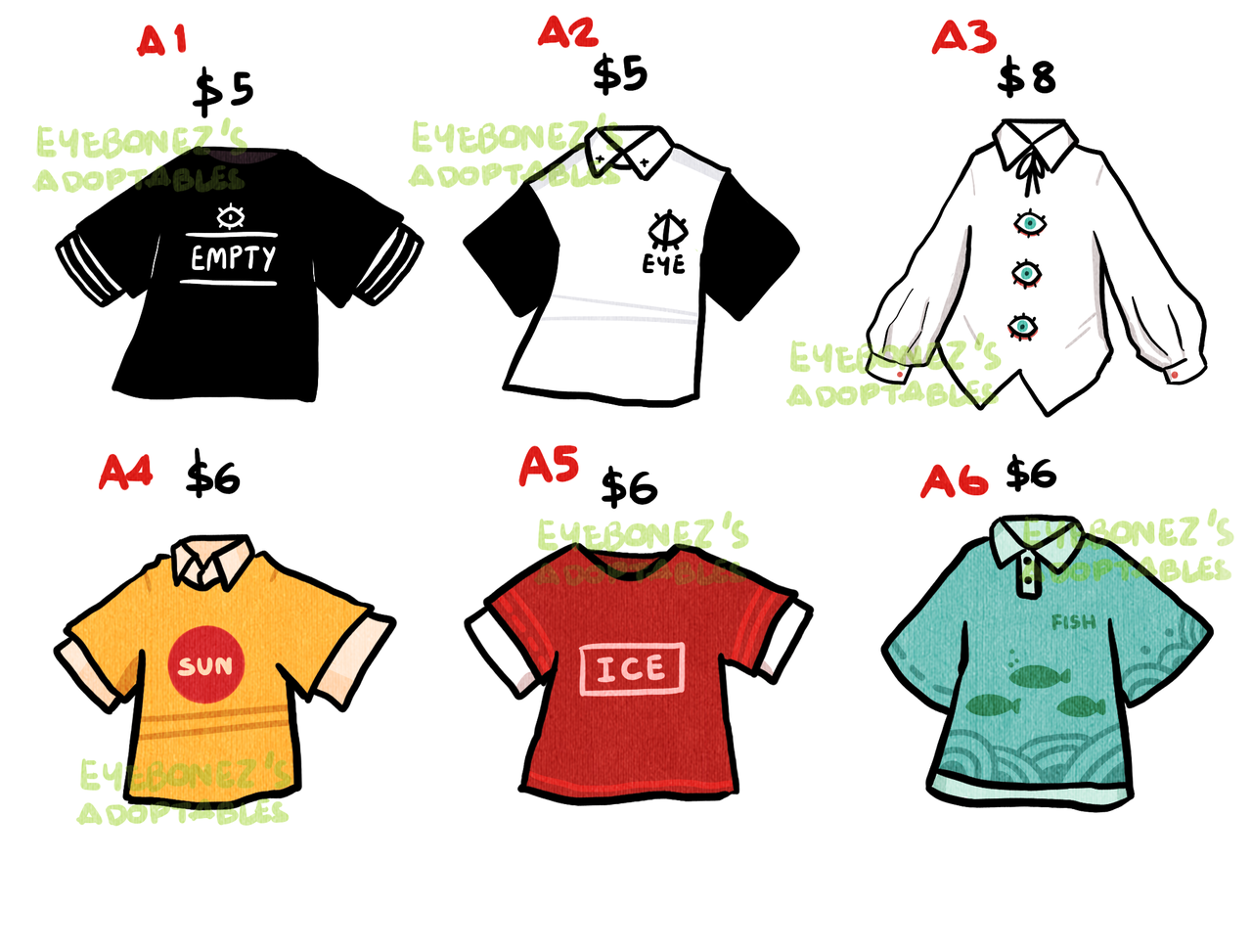 eyeb0nez:    [OPEN] ADOPTABLESIm selling these adoptables ;v;I accept paypal♥A1