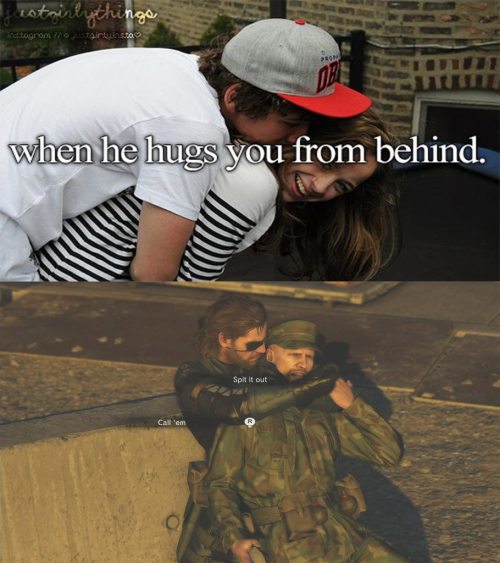 gamefanatics:  When he hugs you from behind… - From Reddit.