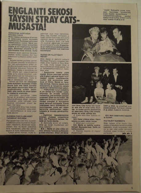 straycatsfangirl:  ♫”’Stray Cats Finnish Suosikki Magazine 5/1981…☺…”’♫