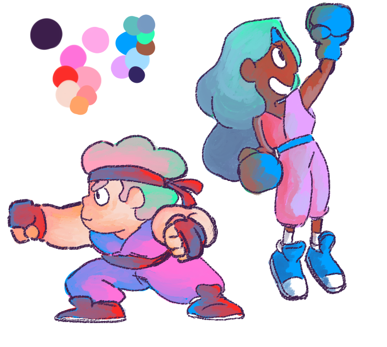 folderface:   More Color practice with Steven and Connie!   And a chance to dress